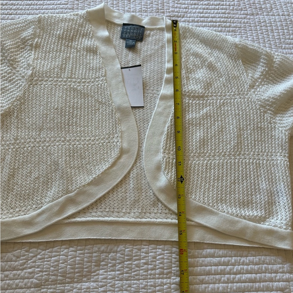 NWT Rabbit Rabbit Rabbit Short Sleeve Cardigan Bolero Lightweight Size M - Picture 11 of 16